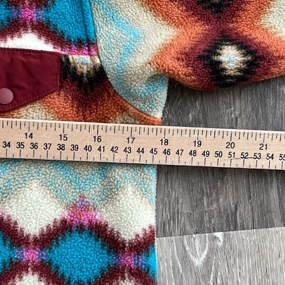 Patagonia Synchilla Snap T Fleece Timber Twist Aztec Pullover Cinder Red Size XS - Picture 7 of 15